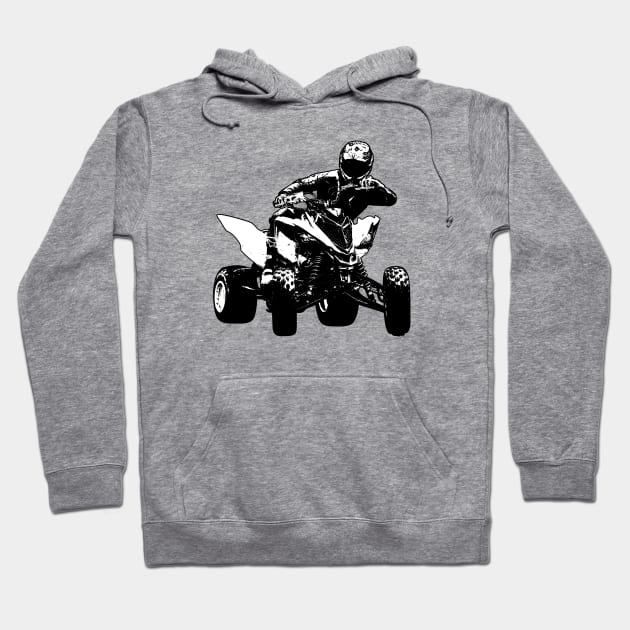 ATV Raptor Black and White Hoodie by KAM Std